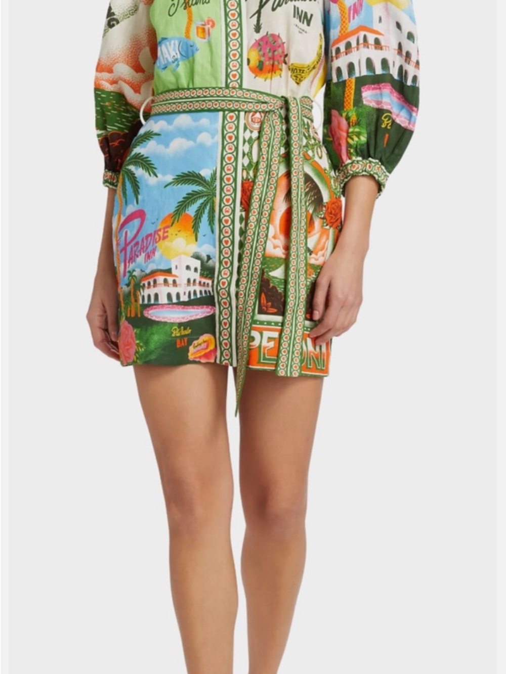 Alemais Paradiso Tropical Print Mini Dress - AU 12/ US 8 - Picture 4 of 11